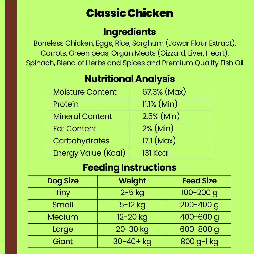 Wet Dog Food Made with Real Chicken and Tasty Flavours (Classic Chicken)