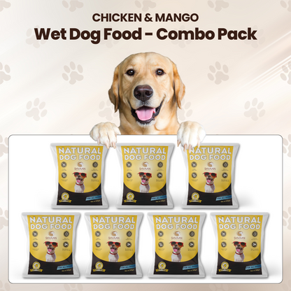 Combo Offer : Wet Dog Food Made with Real Chicken and Mango Flavour