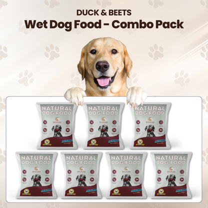 Combo Offer : Wet Dog Food Made with Real Duck and Beet Flavour (Beet Duck) - 7 packs of 200g