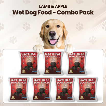 Combo Offer : Wet Dog Food Made with Real Lamb Meat and Apple (Lamb & Apple) - 7 packs of 200g