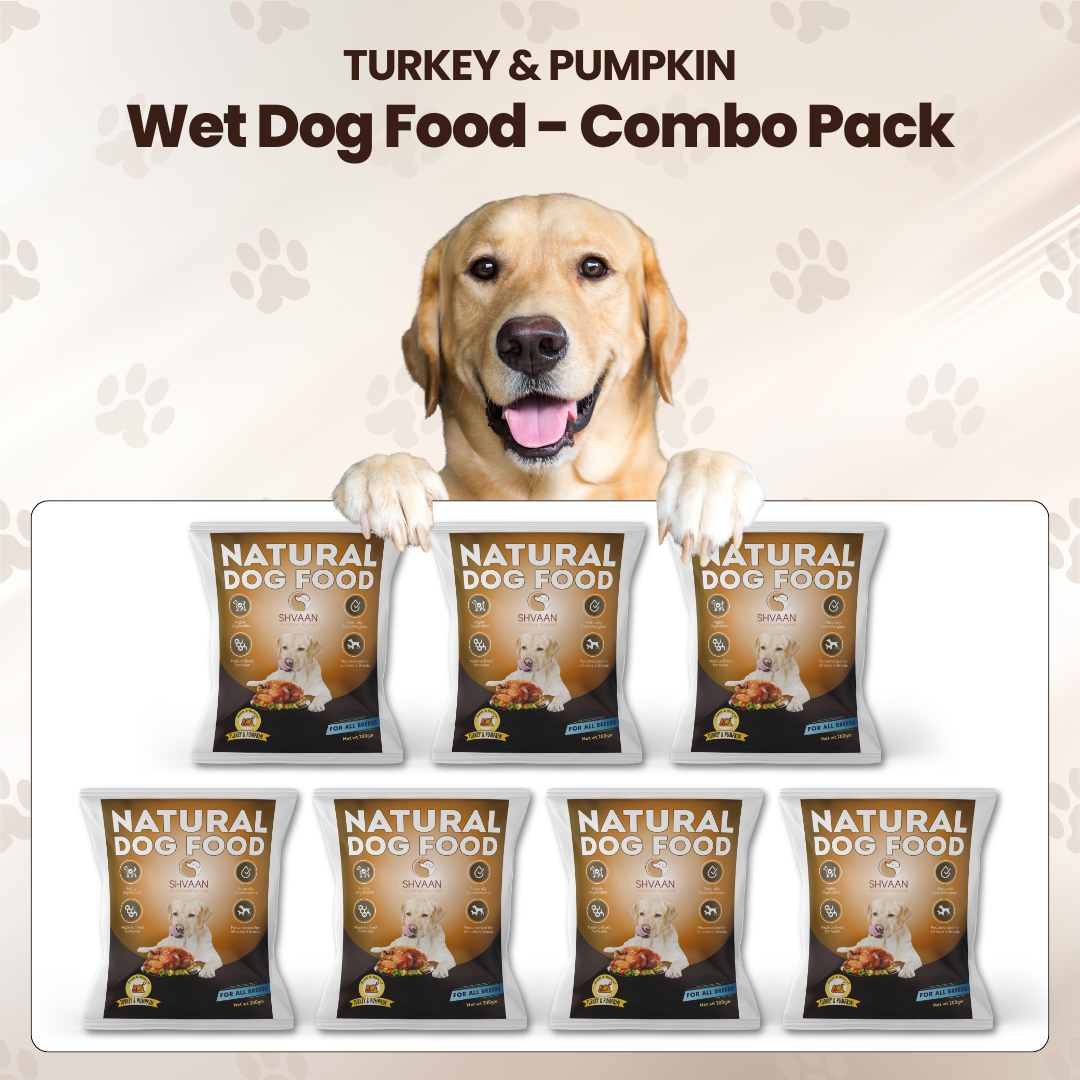 Combo Offer : Wet Dog Food Made with Real Turkey and Pumpkin Flavour (Pumpkin Turkey) - 7 packs of 200g