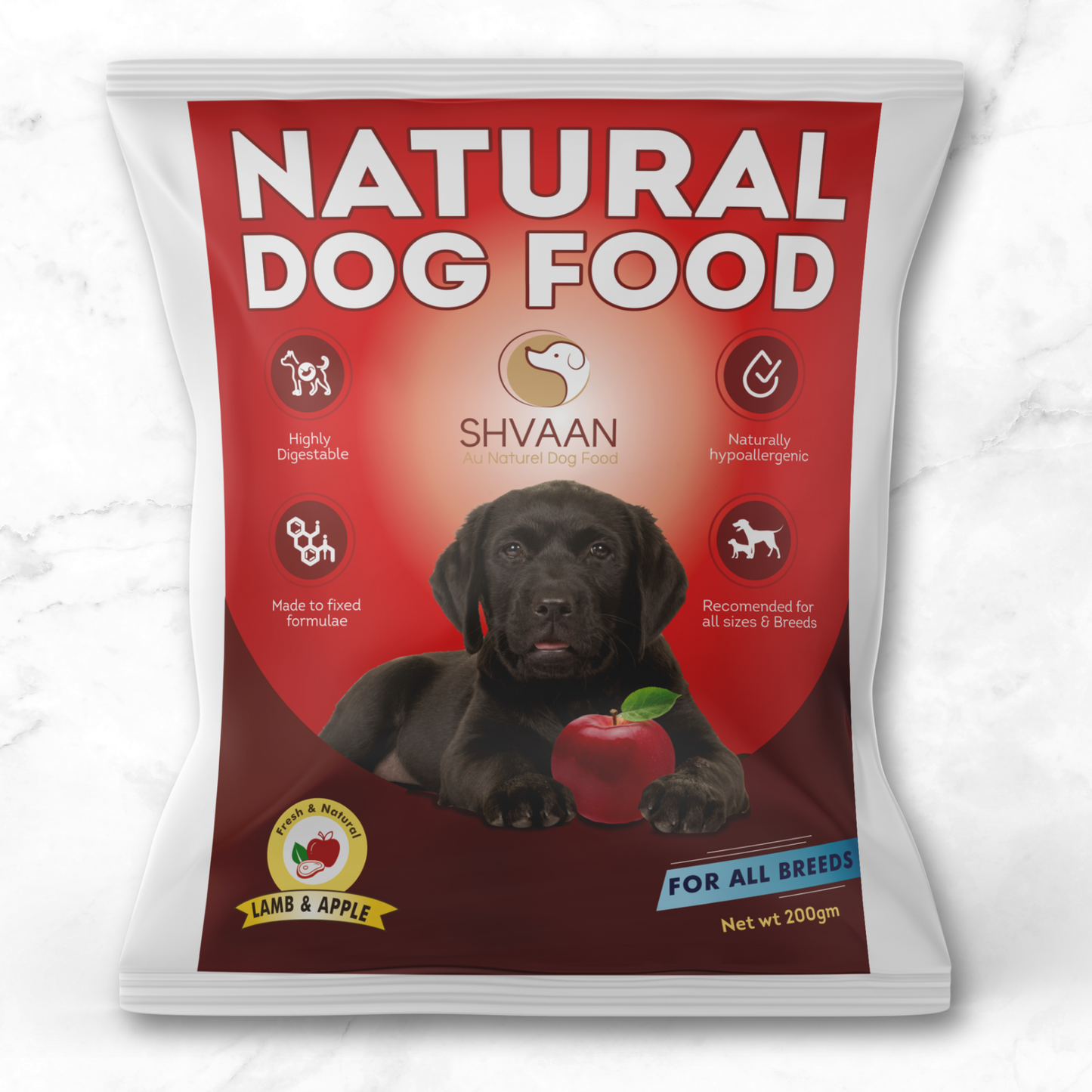 Wet Dog Food Made with Real Lamb Meat and Apple Flavour (Apple Lamb) - 200g